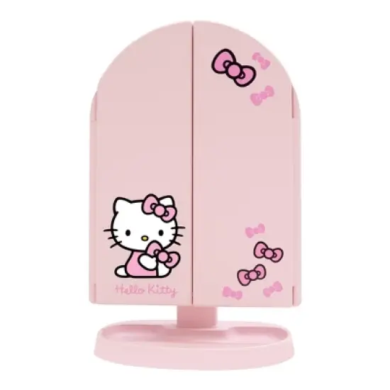 Impressions Vanity Hello Kitty Bowtastic Arch Trifold LED Makeup Mirror image {4}