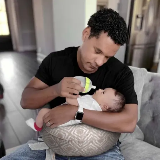 Boppy Anywhere Nursing Pillow - Latte Rattan image {4}