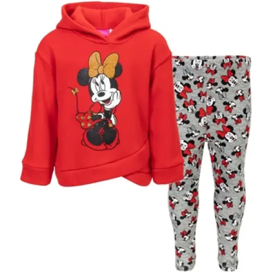Disney Minnie Mouse Mickey Mouse Fleece Hoodie and Leggings Outfit Set Toddler image {12}