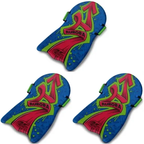 Flexible Flyer Aurora 36 Inch 1 Person Lightweight Foam Slider Snow Play Sleds with Handles for Adult & Kids Ages 5 & Up (3 Pack) image {6}