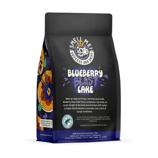 Bones Coffee Company Blueberry  Blast Cake 12 oz (Whole Bean) image {1}