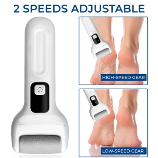 Electric Foot Callus Remover, Rechargeable Professional Pedicure Tools for Feet- White image {1}