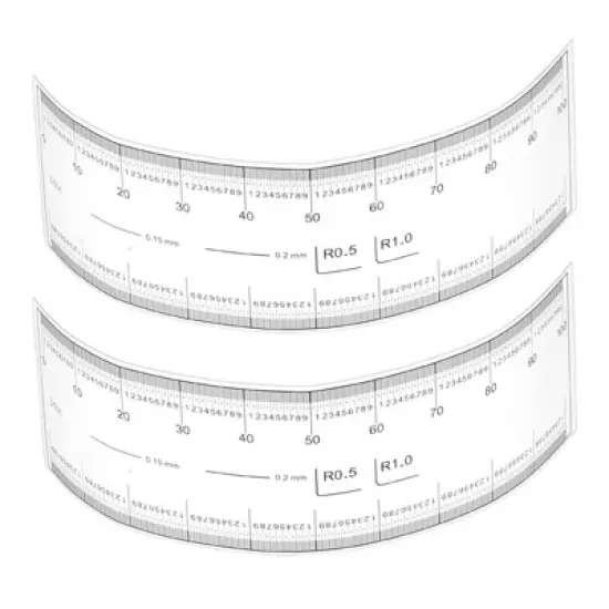 Unique Bargains PET Plastic Folding Film Flexible Ruler with R Angle and Width Lines 2 Pcs image {4}