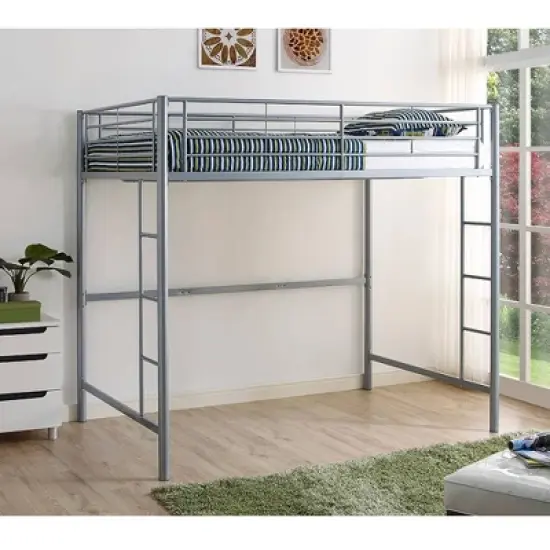 Full Size Metal Platform Loft Bed - Saracina Home image {6}