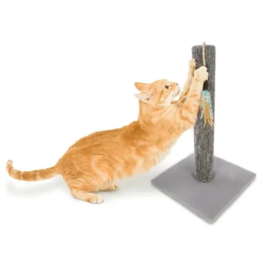 SmartyKat Simply Scratch Cat Scratching Post with Feather & Ribbon Toy image {3}