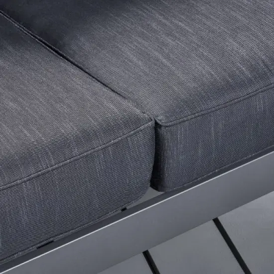 Cape Coral 3pc Aluminum and Rectangular MGO Fire Table Set - Gray - Christopher Knight Home image {6}