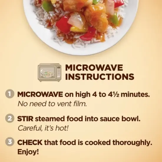 Healthy Choice Frozen Cafe Steamers Sweet & Sour Chicken - 10oz image {3}