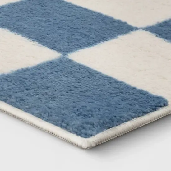 Area Kids' Rug Checker Blue - Pillowfort&trade; image {2}