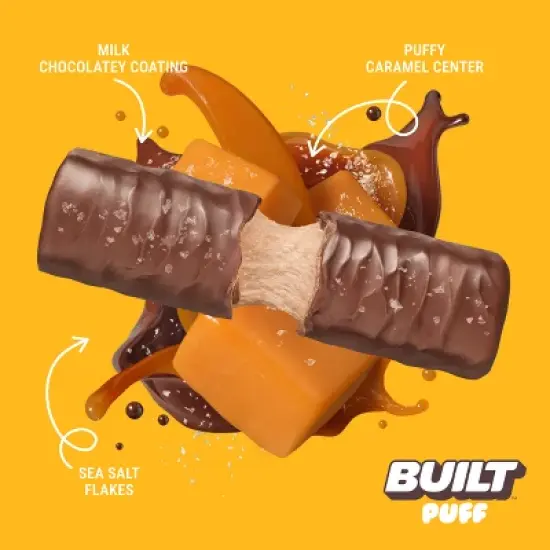 Built Bar Salted Caramel Puff Protein Bars - 17g Protein - 5.64oz/4ct image {1}