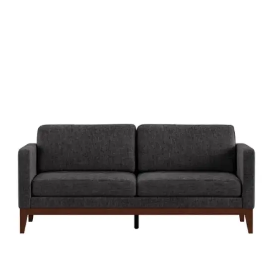 Clyde Linen Upholstered Sofa Charcoal Gray - Inspire Q image {3}
