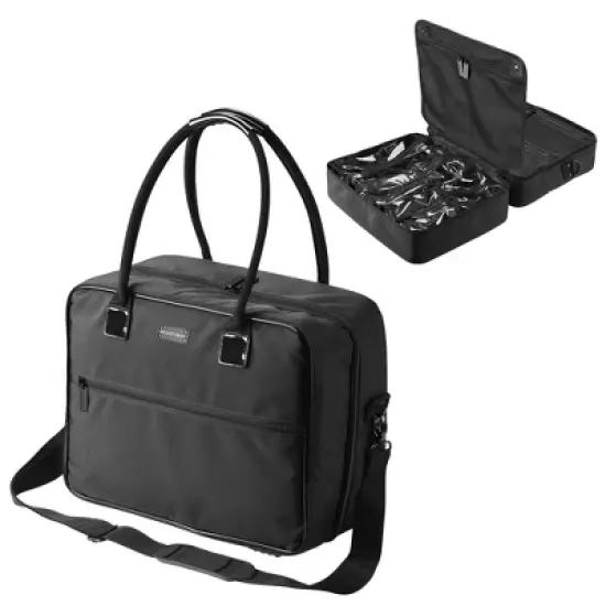 Byootique Makeup Bag Soft Sided Cosmetic Train Case 2 Layer Hangbag 4 Pouches image {4}