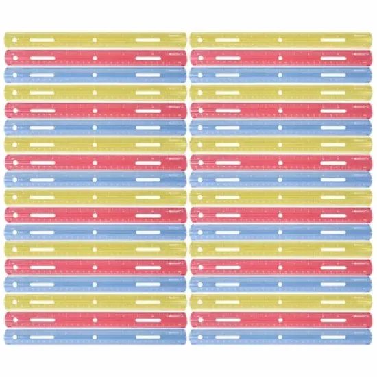 Westcott 12" Plastic Rulers, Assorted Colors, Pack of 36 image {5}