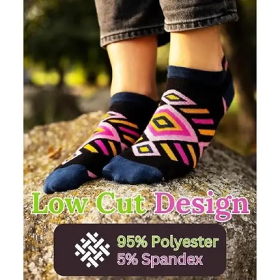 Solid Color Rainbow No Show Socks - 20 Pairs image {2}
