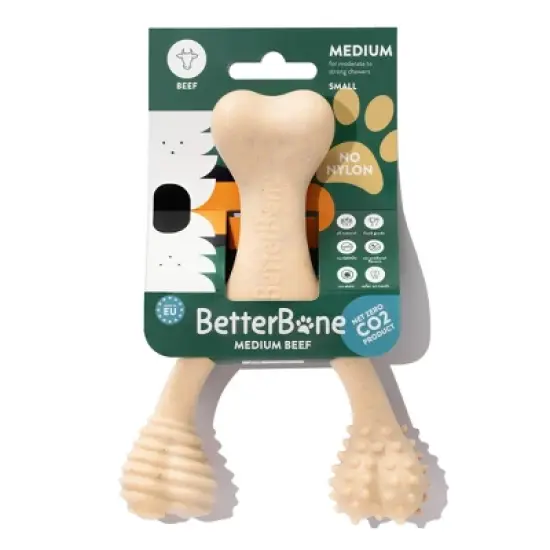 BetterBone Medium Density Beef Dog Bone Toy - S image {4}