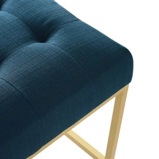 Privy Stainless Steel Upholstered Fabric Counter Height Barstool Gold - Modway image {5}
