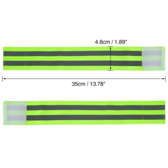 Unique Bargains Elastic High Visibility Night Cycling Bracelet Reflective Armbands 4 Pcs image {3}