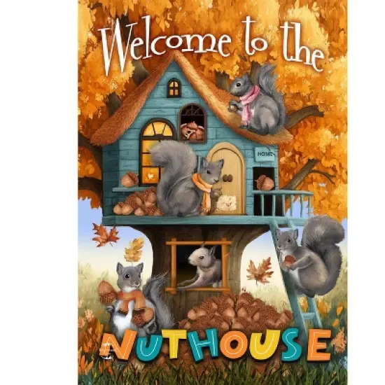 Briarwood Lane Fall Garden Flag 12x18 For Outdoor Fall Welcome To the Nut House For Fall Garden Flag Flags For Outside image {4}