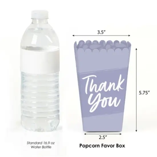 Big Dot of Happiness Purple Elegantly Simple - Guest Party Favor Popcorn Treat Boxes - Set of 12 image {1}