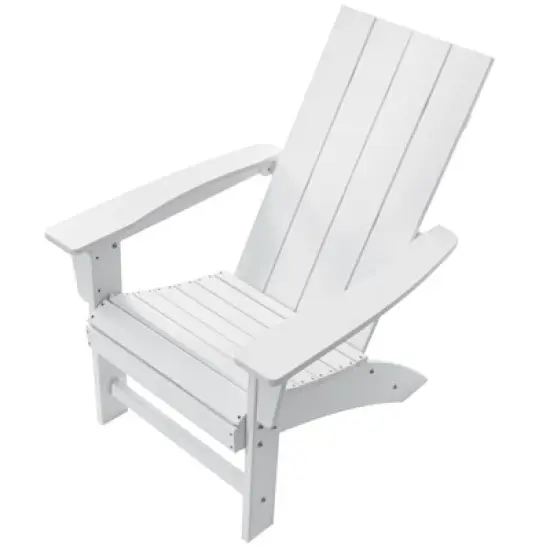 GARPROVM Cozy HDPE Adirondack Chair Weather-Resistant Outdoor Patio Chair image {9}