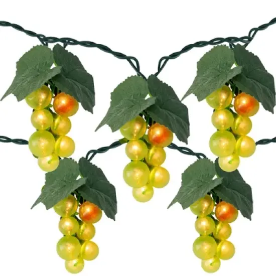 Northlight Grape Cluster Outdoor Patio String Light Set - Green - 6' Green Wire - 5ct image {1}