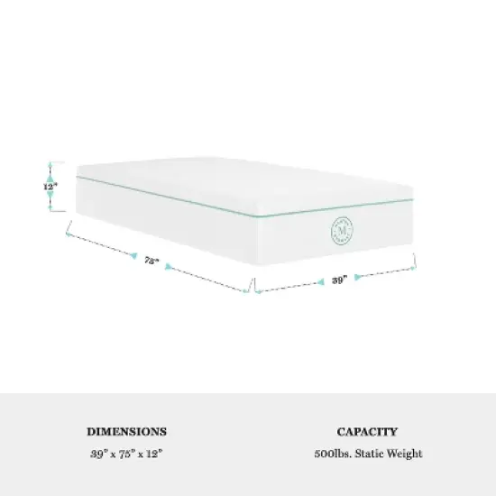 Martha Stewart SleepComplete 12 Inch Medium Firm Triple-Action Cooling Gel Memory Foam Mattress with Soft Breathable CoolWeave Jacquard Quilted Top image {13}