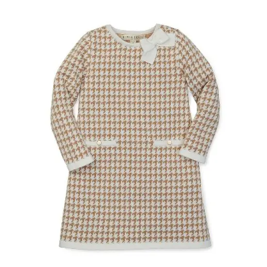 Hope & Henry Girls' Organic Cotton Bow Detail Sweater Dress, Kids image {8}