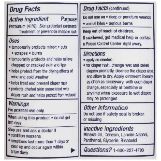 Aquaphor Baby Healing Ointment Advanced Therapy Skin Protectant - Dry Skin and Diaper Rash Ointment - 7oz image {3}