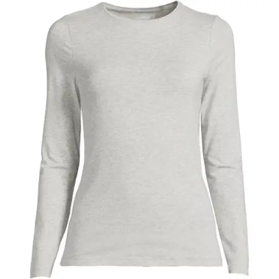 Lands' End Women's Plus Size Long Sleeve Lightweight Jersey Crew Neck Top image {7}