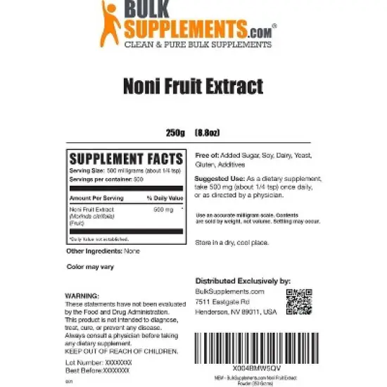 BulkSupplements Noni Fruit Extract Powder image {5}