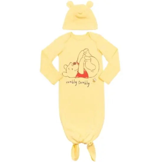 Disney Winnie the Pooh Baby Sleeper Gown and Hat Newborn to Infant image {7}