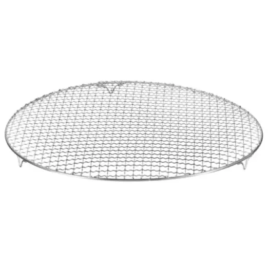 Unique Bargains Stainless Steel Round Cross Wire Barbecue Grill with Legs image {24}