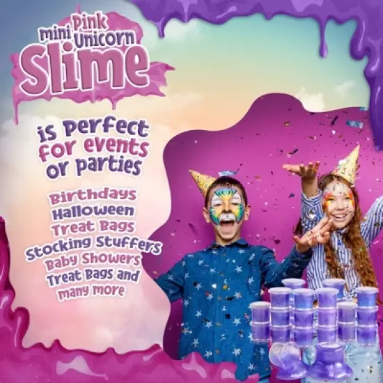 Playbees Purple Princess Mini Slime - marbled Pink Unicorn slime  24PK image {4}