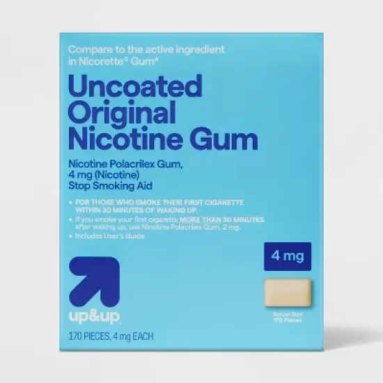 Nicotine 4mg Gum Stop Smoking Aid - Original - up&up&trade; image {3}