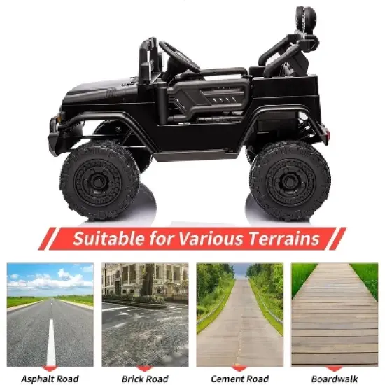 Electric Car, Licensed Toyota 12V Ride-On Car, for Kids with RC, Music, LED Lights, Double Doors, Safety Belt image {7}