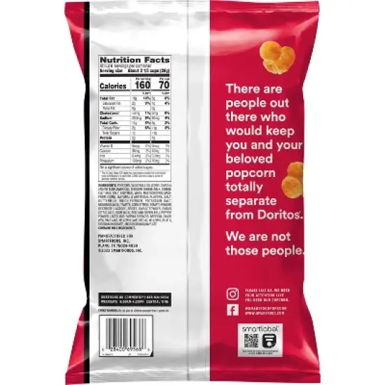 Smartfood Doritos Nacho Cheese Flavored Popcorn - 6.25oz image {1}