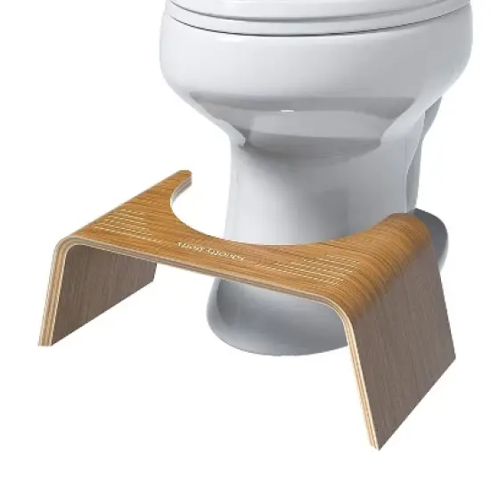 Slim Teak Toilet Stool Brown - Squatty Potty image {3}