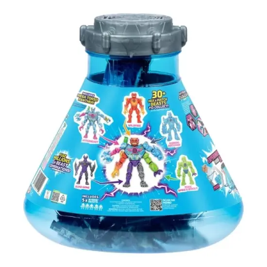 MrBeast Lab Hybrids Hyper Fusion Hybrid Lab Action Figure Playset: 5-Piece Plastic Toy Set image {2}