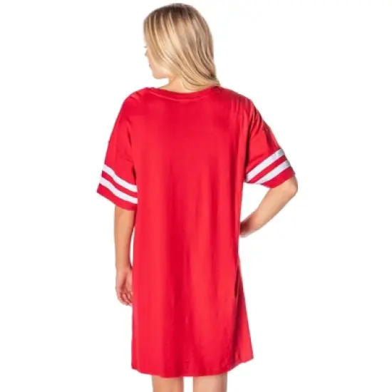 Disney Womens' Grumpy Snow White And The Seven Dwarfs Nightgown Pajama Red image {1}