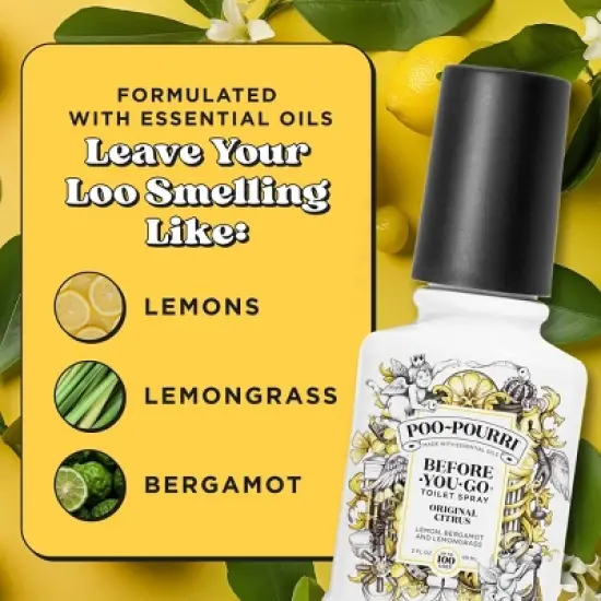 Poo-Pourri Before-You-Go Original Citrus, Lemon, Bergamot and Lemongrass Toilet Spray image {14}