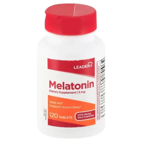 Leader Tablets 5 mg Melatonin 120 ea image {8}