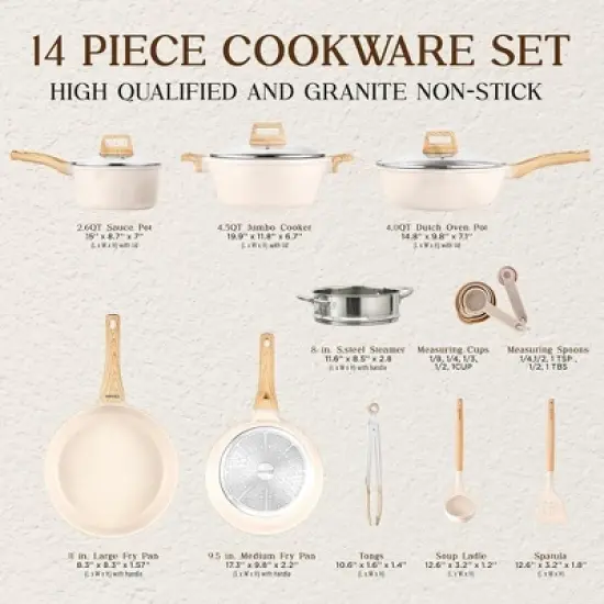 Bakken- Swiss 14-Piece Kitchen Cookware Set image {1}