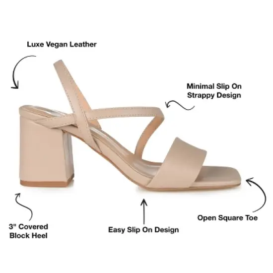 Journee Collection Womens Lirryc Open Toe Mid Block Heel Pumps image {7}