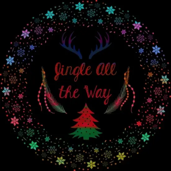 Women's Design By Humans Christmas Jingle All The Way Snowflake Circle By famenxt Racerback Tank Top image {1}