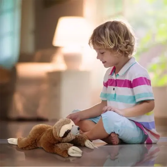 FAO Schwarz 15" Sloth Cuddly Stuffed Animal Plush, Ultra-Soft Fur image {6}