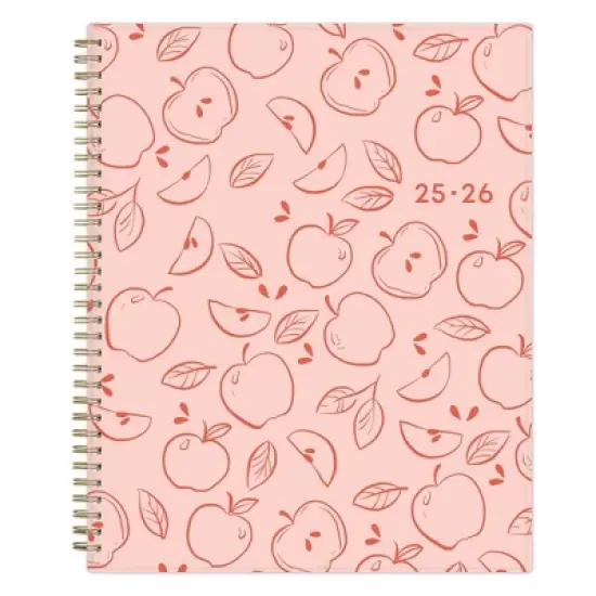Blue Sky 8.5"x11" 2025-2026 Weekly/Monthly Wirebound Teacher Lesson Planner Printed Apple Sketch, Teacher Supplies image {13}