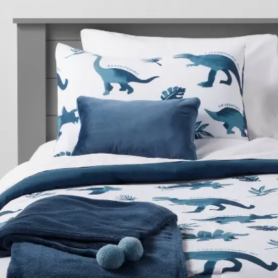 Dinosaur Value Multi-Piece Kids' Bedding Set Watercolor Blue - Pillowfort&trade; image {6}