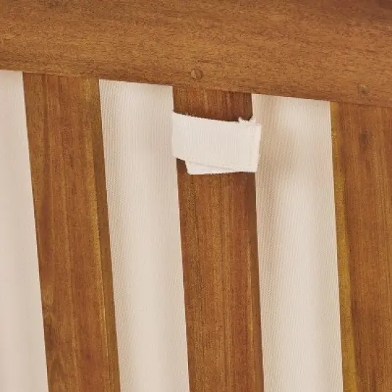 GDFStudio Biella Outdoor Acacia Wood 5 Seater Sectional Sofa Set with Fire Pit image {11}