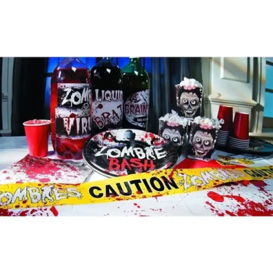 4 Pack Zombie Caution Tape image {2}