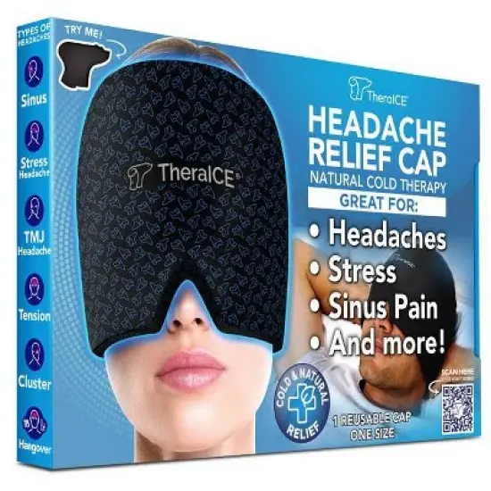 TheraICE Headache & Migraine Soothing Relief Cap - One Size image {8}