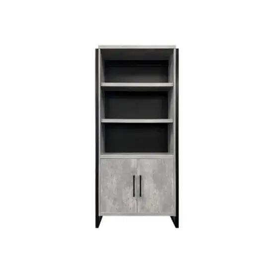 78" Mason Modern Wood Laminate Bookcase with Doors - Martin Furniture image {8}